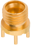 Threaded SMPM Male PCB Surface Mount Connector (Glass Seal) SB, 4 Legs, 3211-60530