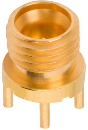 Threaded SMPM Male PCB Surface Mount Connector (Glass Seal) SB, 4 Legs, 3211-60530