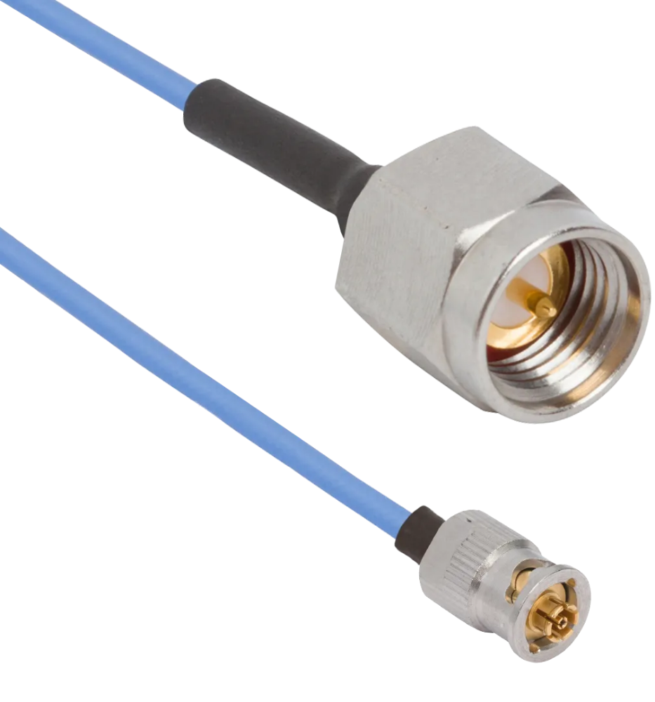 SMPS Female QB to SMA Male 6" Cable Assembly for .047 Cable