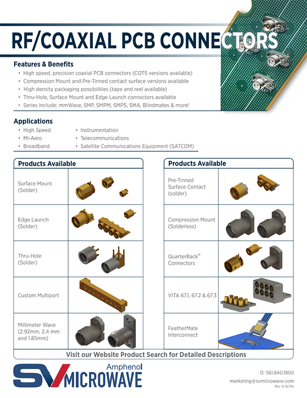 PCB Connectors Product Line PCB Connectors Product Line