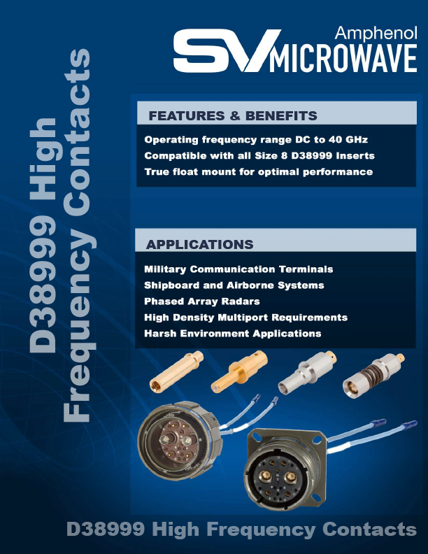 D38999 High Frequency Contacts