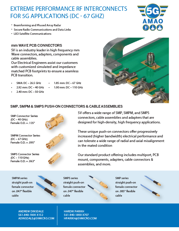 Extreme Performance RF Interconnects