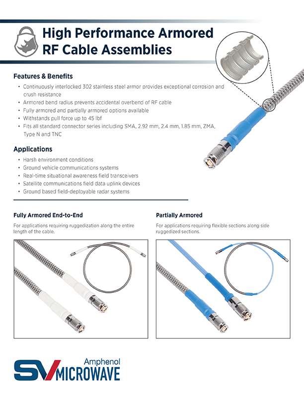 Armored RF Cable Assemblies Application Note