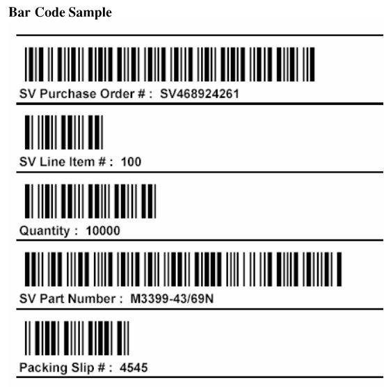 Bar Code Set Up